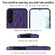 Samsung Galaxy S23+ 5G Rhombic PU Leather Phone Case with Ring Holder - Purple