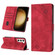 Samsung Galaxy S23+ 5G Skin-feel Embossed Leather Phone Case - Red
