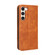 Samsung Galaxy S23+ 5G Magnetic Buckle Retro Texture Leather Phone Case - Brown