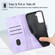 Samsung Galaxy S23+ 5G Skin-feel Embossed Leather Phone Case - Light Purple