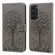 Samsung Galaxy S23+ 5G Tree & Deer Pattern Pressed Printing Horizontal Flip Leather Phone Case - Grey