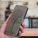 Samsung Galaxy S23+ 5G Tree & Deer Pattern Pressed Printing Horizontal Flip Leather Phone Case - Grey