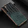 Samsung Galaxy S23+ 5G Crocodile Texture Genuine Leather Nano Electroplating Phone Case - Dark Green