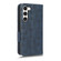 Samsung Galaxy S23+ 5G Symmetrical Triangle Leather Phone Case - Blue