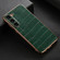 Samsung Galaxy S23+ 5G Crocodile Texture Genuine Leather Electroplating Phone Case - Dark Green
