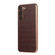 Samsung Galaxy S23+ 5G Crocodile Texture Genuine Leather Electroplating Phone Case - Brown