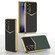 Samsung Galaxy S23+ 5G GKK Plating Soft TPU + Leather Full Coverage Phone Case - Carbon Fibre