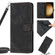 Samsung Galaxy S23+ 5G Skin Feel Stripe Pattern Leather Phone Case with Lanyard - Black