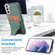 Samsung Galaxy S23+ 5G Ultra-thin Shockproof Phone Protective Case with Holder - Green