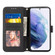 Samsung Galaxy S23+ 5G Embossed Stripes Skin Feel Leather Phone Case - Black