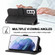 Samsung Galaxy S23+ 5G Embossed Stripes Skin Feel Leather Phone Case - Black