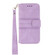 Samsung Galaxy S23+ 5G Embossed Stripes Skin Feel Leather Phone Case - Light Purple