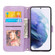 Samsung Galaxy S23+ 5G Embossed Stripes Skin Feel Leather Phone Case - Light Purple
