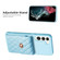 Samsung Galaxy S23+ 5G Vertical Wallet Rhombic Leather Phone Case - Blue
