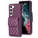 Samsung Galaxy S23+ 5G Vertical Wallet Rhombic Leather Phone Case - Dark Purple