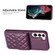Samsung Galaxy S23+ 5G Vertical Wallet Rhombic Leather Phone Case - Dark Purple