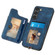Samsung Galaxy S23+ 5G Retro Skin-feel Ring Multi-card Wallet Phone Case - Blue