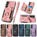Samsung Galaxy S23+ 5G Retro Skin-feel Ring Multi-card Wallet Phone Case - Green