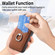 Samsung Galaxy S23+ 5G Carbon Fiber Card Wallet Ring Holder Phone Case - Brown