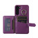 Samsung Galaxy S23+ 5G Horizontal Card Bag Ring Holder Phone Case with Dual Lanyard - Dark Purple