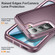 Samsung Galaxy S23+ 5G 3 in 1 Rugged Holder Phone Case - Purple+Pink