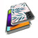Samsung Galaxy S23+ 5G Colored Drawing Clear TPU Phone Protective Case - Blue Pink Leaves
