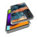 Samsung Galaxy S23+ 5G Colored Drawing Clear TPU Phone Protective Case - Watercolor Blue Orange