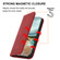 Samsung Galaxy S23+ 5G Cubic Grid Calf Texture Magnetic Leather Phone Case - Red