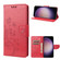 Samsung Galaxy S23+ 5G Butterfly Flower Pattern Flip Leather Phone Case - Red