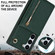 Samsung Galaxy S23+ 5G Cross-body Zipper Square TPU+PU Back Cover Case - Green