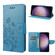 Samsung Galaxy S23+ 5G Butterfly Flower Pattern Flip Leather Phone Case - Blue