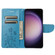 Samsung Galaxy S23+ 5G Butterfly Flower Pattern Flip Leather Phone Case - Blue