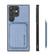Samsung Galaxy S22+ 5G Carbon Fiber Leather Card Magsafe Magnetic Phone Case - Blue