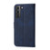Samsung Galaxy S23+ 5G Embossed Happy Cat Pattern Flip Leather Phone Case - Blue