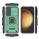 Samsung Galaxy S23+ 5G Sliding Camshield TPU + PC Shockproof Phone Case with Holder - Green