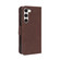 Samsung Galaxy S23+ 5G Skin Feel Calf Texture Card Slots Leather Phone Case - Brown