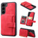 Samsung Galaxy S23+ 5G Skin Feel Dream Anti-theft Brush Shockproof Portable Skin Card Bag Phone Case - Red