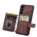 Samsung Galaxy S23+ 5G Skin Feel Dream Anti-theft Brush Shockproof Portable Skin Card Bag Phone Case - Coffee