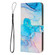 Samsung Galaxy S23+ 5G Painted Marble Pattern Leather Phone Case - Pink Green