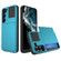 Samsung Galaxy S23+ 5G Multifunction Armor Slide Card Slot Phone Case - Sky Blue