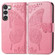 Samsung Galaxy S23+ 5G Butterfly Love Flower Embossed Leather Phone Case - Pink