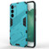 Samsung Galaxy S23+ 5G Punk Armor 2 in 1 PC + TPU Shockproof Phone Case with Invisible Holder - Blue