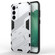 Samsung Galaxy S23+ 5G Punk Armor 2 in 1 PC + TPU Shockproof Phone Case with Invisible Holder - White