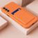 Samsung Galaxy S23+ 5G Skin Feel Card TPU Contrast Color Button Phone Case - Orange