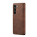 Samsung Galaxy S23+ 5G DG.MING Retro Oil Edge Flip Leather Phone Case - Coffee