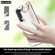 Samsung Galaxy S23+ Non-slip Full Coverage Ring PU Phone Case with Wristband - White Samsung Galaxy S23+ Non-slip Full Coverage Ring PU Phone Case with Wristband - White