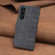 Samsung Galaxy S23+ 5G Plaid Embossed Leather Phone Case - Black