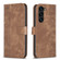 Samsung Galaxy S23+ 5G Plaid Embossed Leather Phone Case - Brown