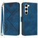 Samsung Galaxy S23+ 5G Line Pattern Skin Feel Leather Phone Case - Royal Blue