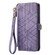 Samsung Galaxy S23+ 5G Geometric Zipper Wallet Side Buckle Leather Phone Case - Purple
